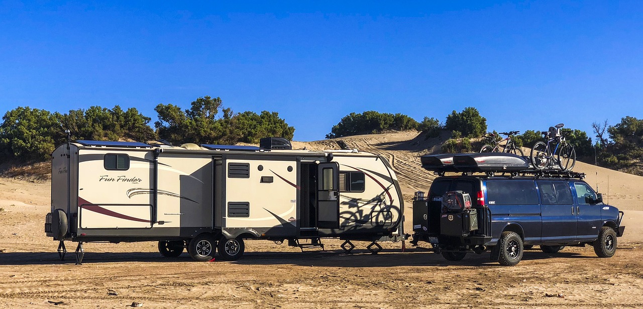 this image shows RV towing in Evanston, IL